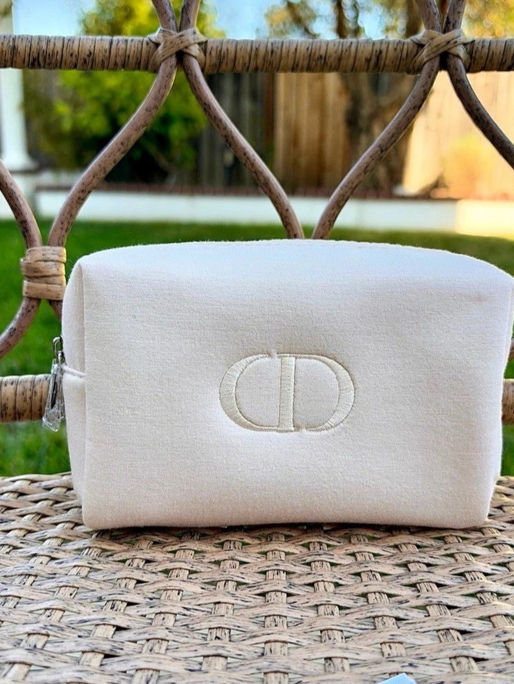 Dior Beauty Blush Pink CD Logo Cosmetic Pouch New